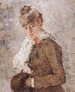 Berthe Morisot The woman wearing the shawl oil on canvas